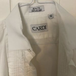 Pin tuck tuxedo shirt